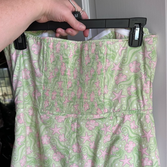 Vineyard Vines Size 12 Pink & Green Shell Beach Shift Dress - Picture 6 of 7